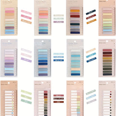 Morandi Index Stickers, 10 Colors, Transparent, Student Reading Marking Stickers