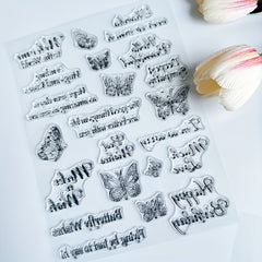 Butterfly Small Talk Silicone Stamp for Card Making DIY Log
