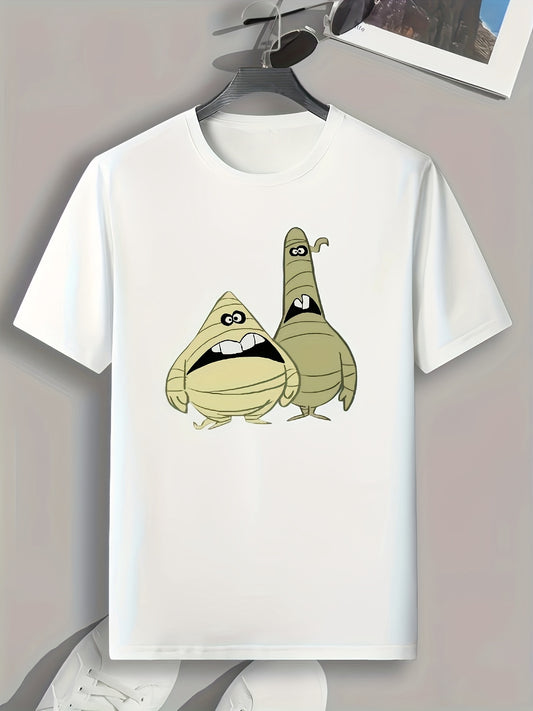 Funny Cartoon Mummy Print Men's Sports T-shirt