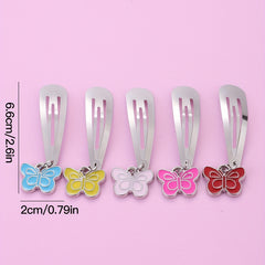 5pcs Flower Pendant Hair Clip Non Slip Hair Slides