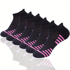 6 Pairs Colorblock Short Socks for Women