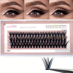 60pcs Cluster Lashes 40D 10 16mm Mix D Curling Individual Lashes Extensions