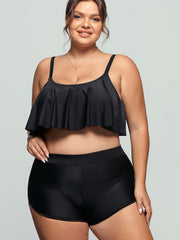  Ruffle Trim Bikini Set for Women
