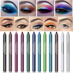 14 Colors Eyeliner Pen Matte Metallic Lustrous Smokey Waterproof Cosmetics