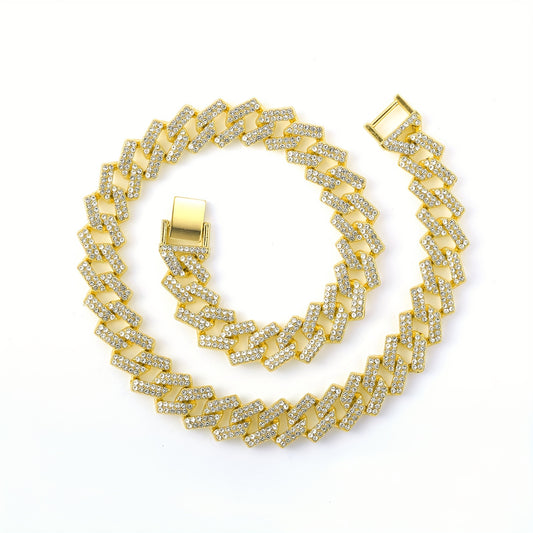 Miami Hip Hop Men's Iced Cuban Necklace Punk