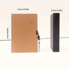 365 Pages Retro Note Book With Lock Diary