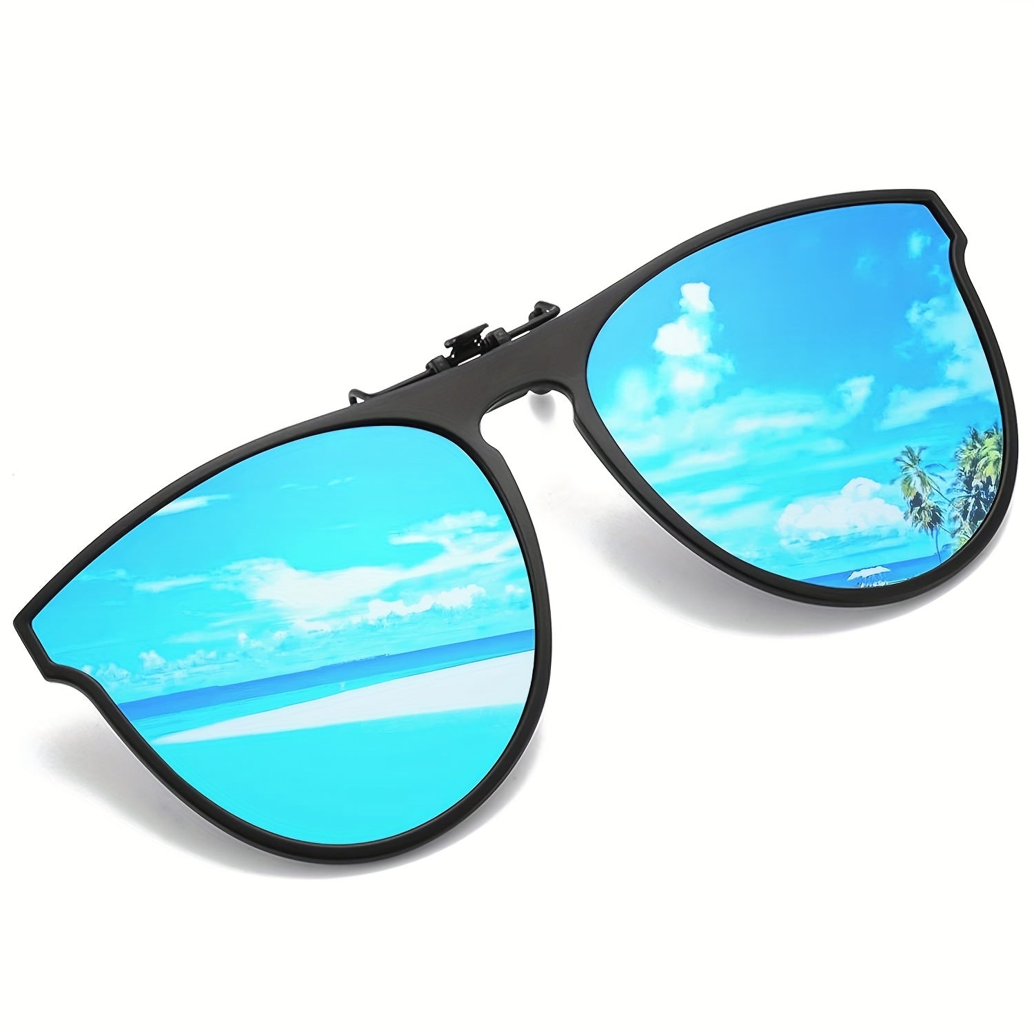 Polarized Clip on Sunglasses TR90 Frame Flip Up Sun Protection Men