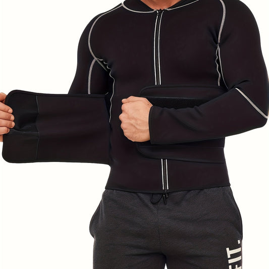 Men Sauna Suit Weight Loss Jacket Hot Sweat Shirt Body Shaper