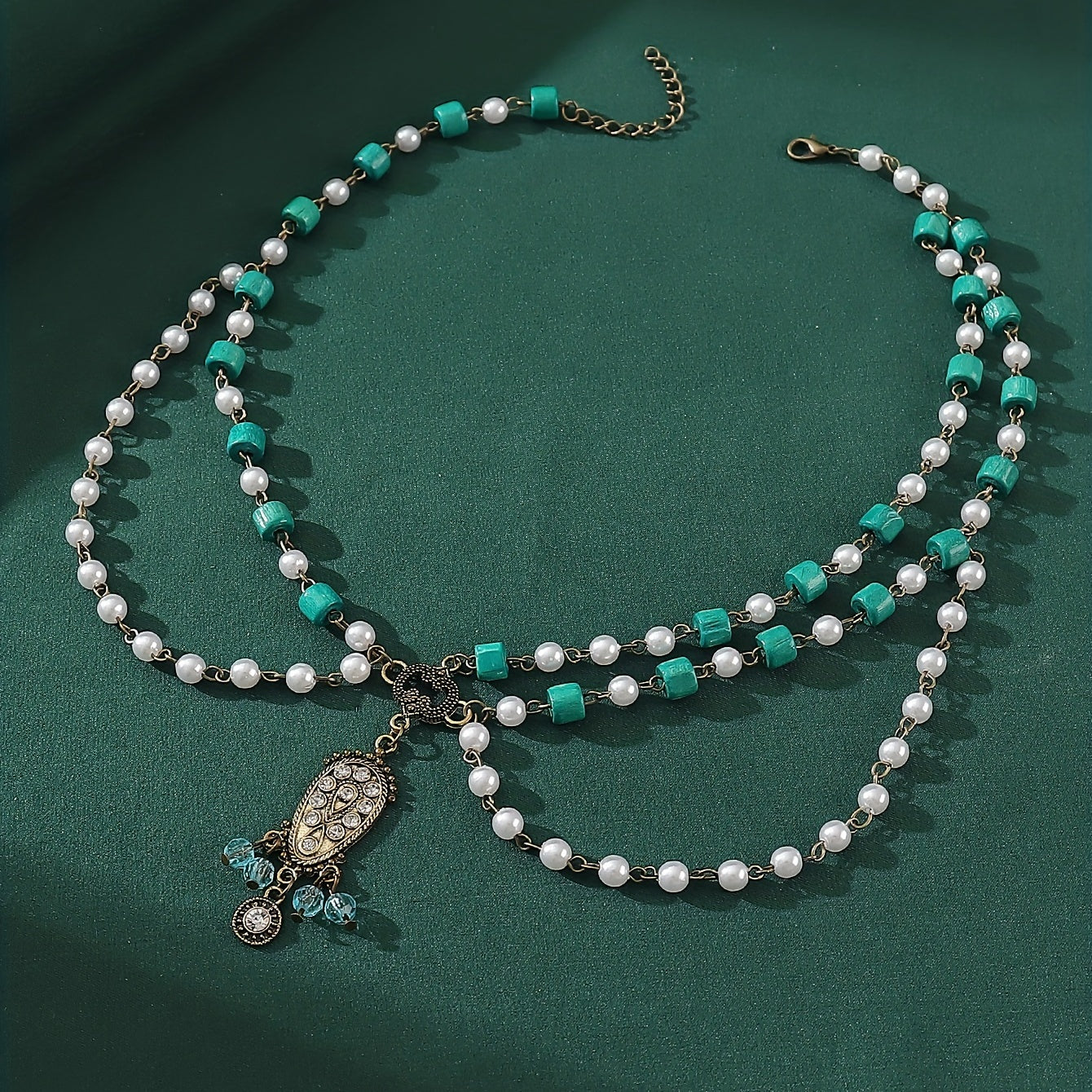Faux Pearl Beaded Head Chain Vintage Hair Accessories