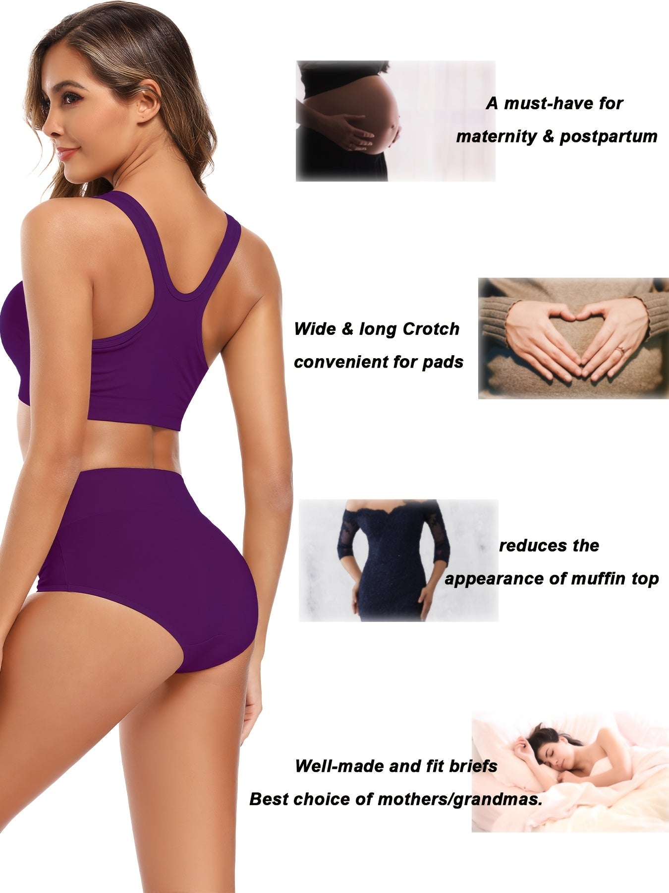 5 Seamless Solid Briefs Comfy Stretchy Intimates Panties Lingerie