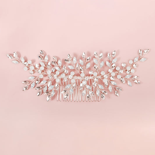 Pearl Bridal Comb Floral Wedding Comb Bridal Hair Comb Wedding Hair Accessory