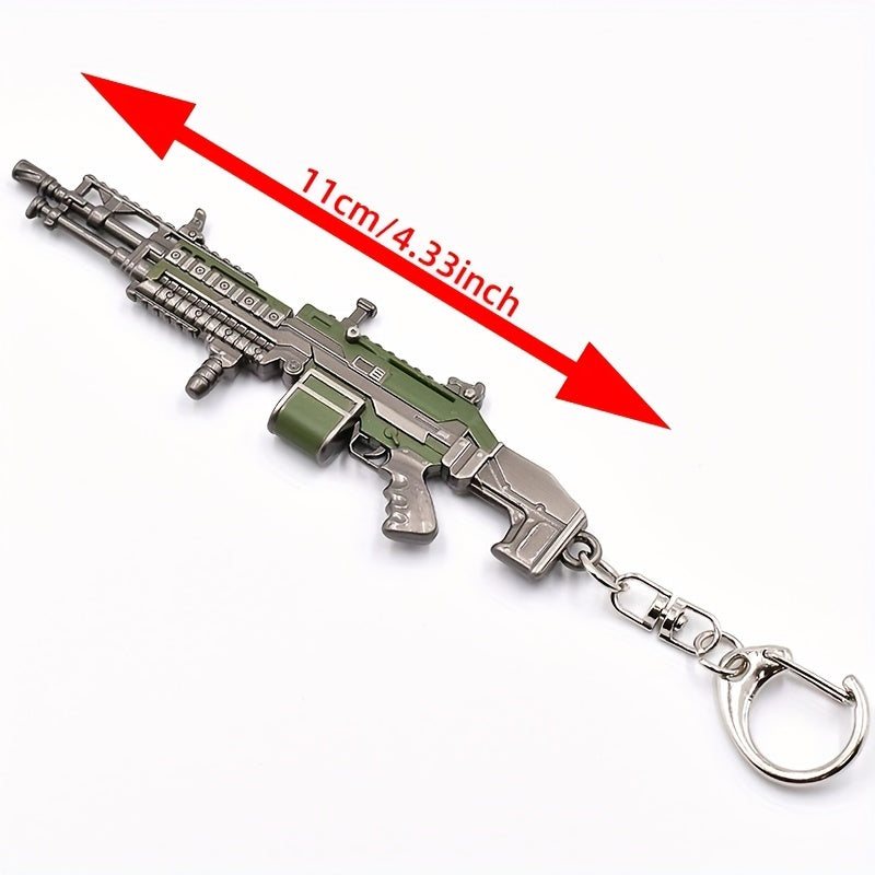 Mini Metal Keychain Pendant Standard Light Machine Gun Model Collectible