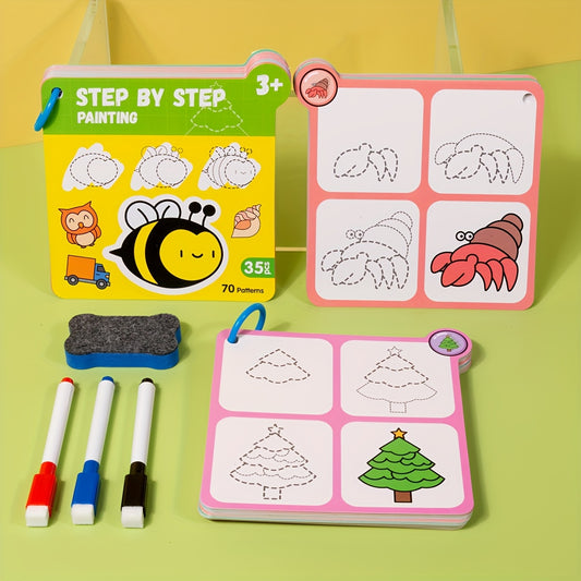Creative Cartoon Graffiti Book for Beginners with 35 Sheets and 70 Patterns