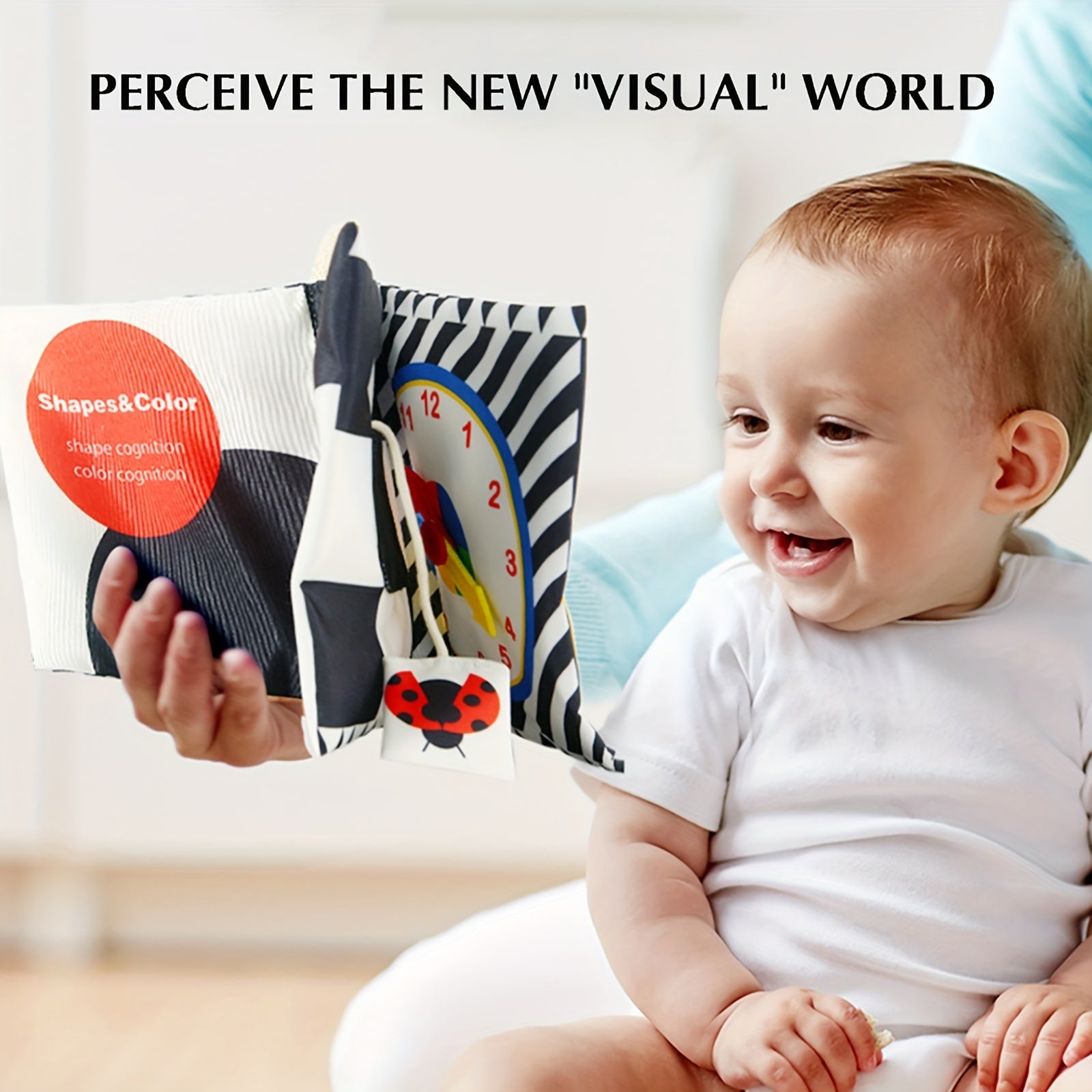 High Contrast Baby Cloth Books Non-Toxic Fabric Touch and Feel Toys