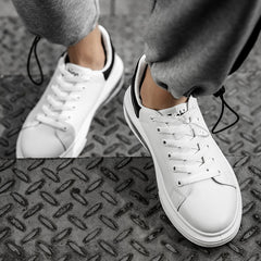 Men's Elevator Shoes Breathable Lace Up Sneakers