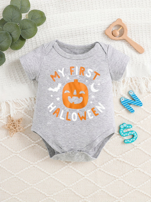 My First Halloween Pumpkin Onesie Bodysuit