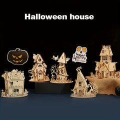 Halloween 3D Wooden Puzzle DIY Zombie Dolls Decorations