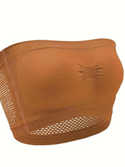 4pcs Strapless Bandeau Bras Hollow Out Stretch Everyday Bra