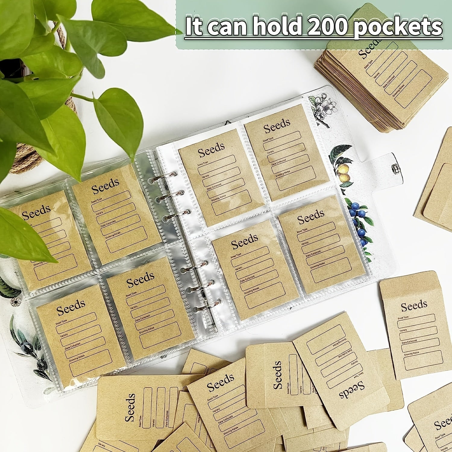 Seed Storage Organizers 20pcs Resealable Seed Envelopes