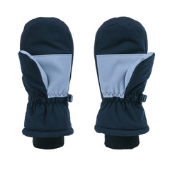 Kids Waterproof Letter Print Ski Gloves Winter Warm Outdoor Snow Riding