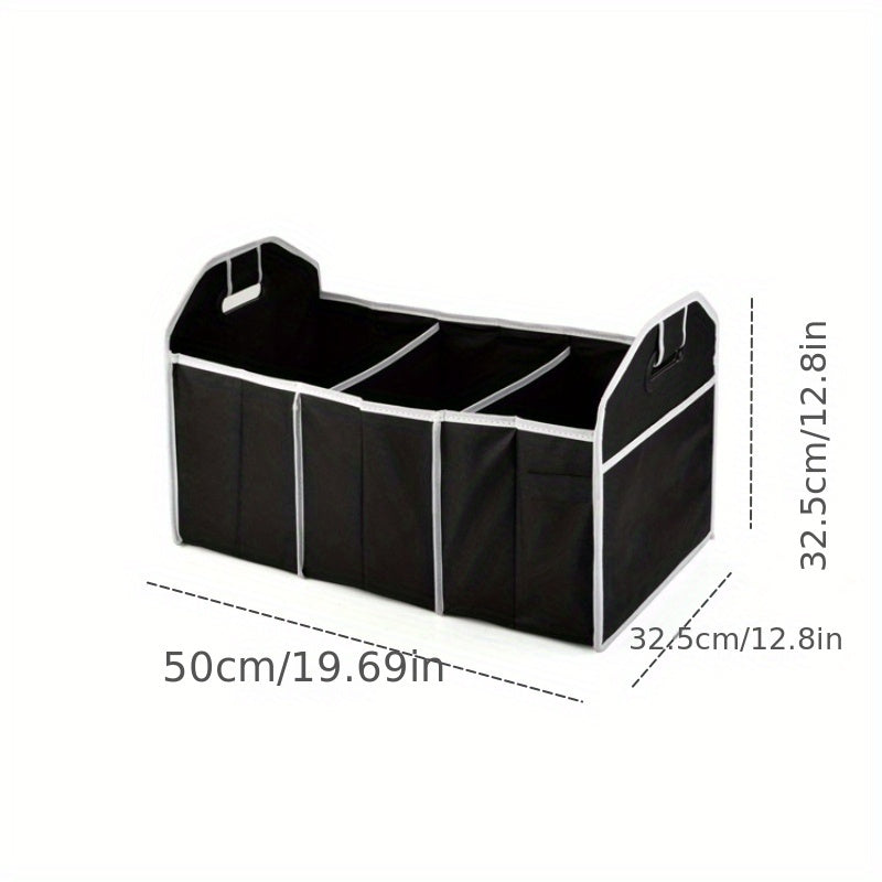 Car Trunk Organizer 3 Compartments Waterproof Storage Bag for SUV