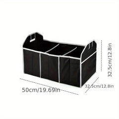 Car Trunk Organizer 3 Compartments Waterproof Storage Bag for SUV