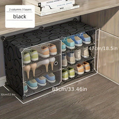 1pc Layer Shoe Rack With Door Folding Shoe Storage Stand