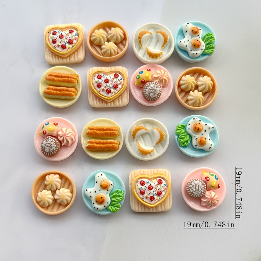 13pcs Miniature Dessert Set Resin Food DIY House Decor Toy Accessory