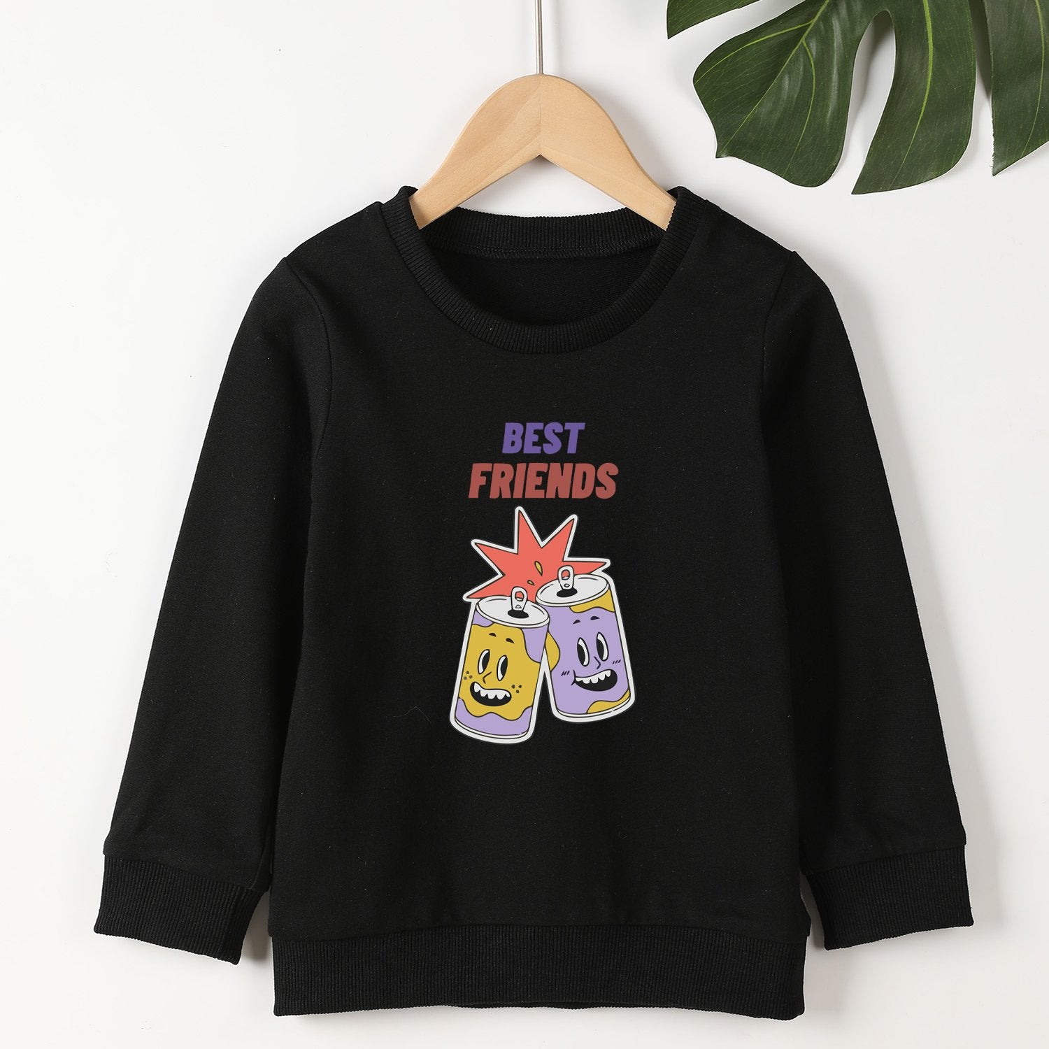 7Y Comic Drinks Graphic Girls Sweatshirt Toddler Kids Tops Pullover