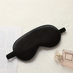 Silk Eye Mask Light Blocking Elastic Band Travel Sleep Lunch Break Shield