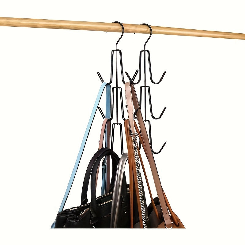 Metal Handbag Storage Rack Wallet Hook Belt & Tie Scarf Hanger
