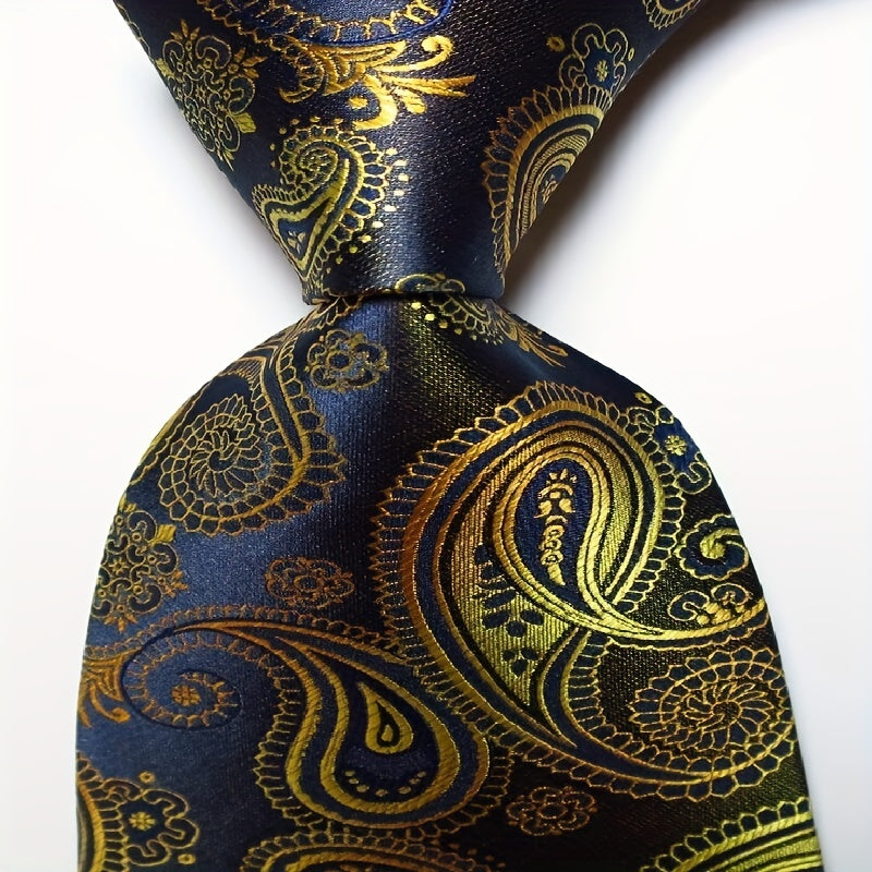 Polyester Paisley Tie Floral Necktie Wedding Business Outfit Men 3 54in Wide