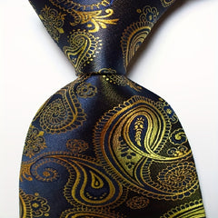 Polyester Paisley Tie Floral Necktie Wedding Business Outfit Men 3 54in Wide