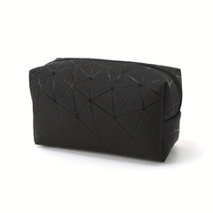 Geometric Pattern Cosmetic Pouch Lightweight Zipper Bag for Travel Makeu...