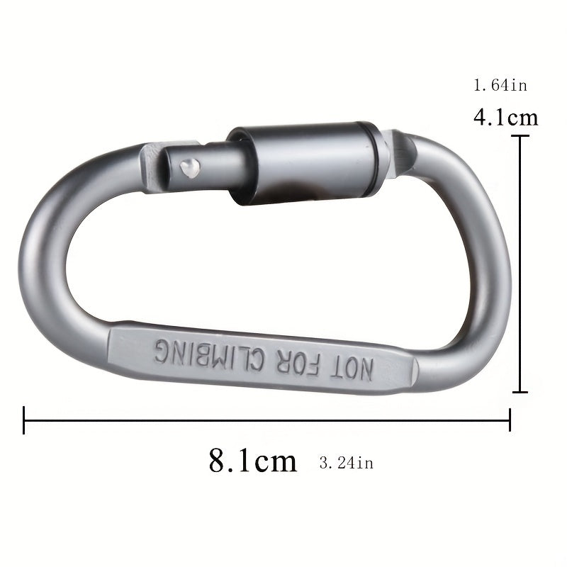 Aluminum D-shaped Carabiner Lock for Outdoor Camping