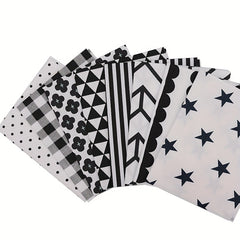 8pcs Printed Fabric Patchwork Doll Needlework Cloth DIY Sewing Quilting Material