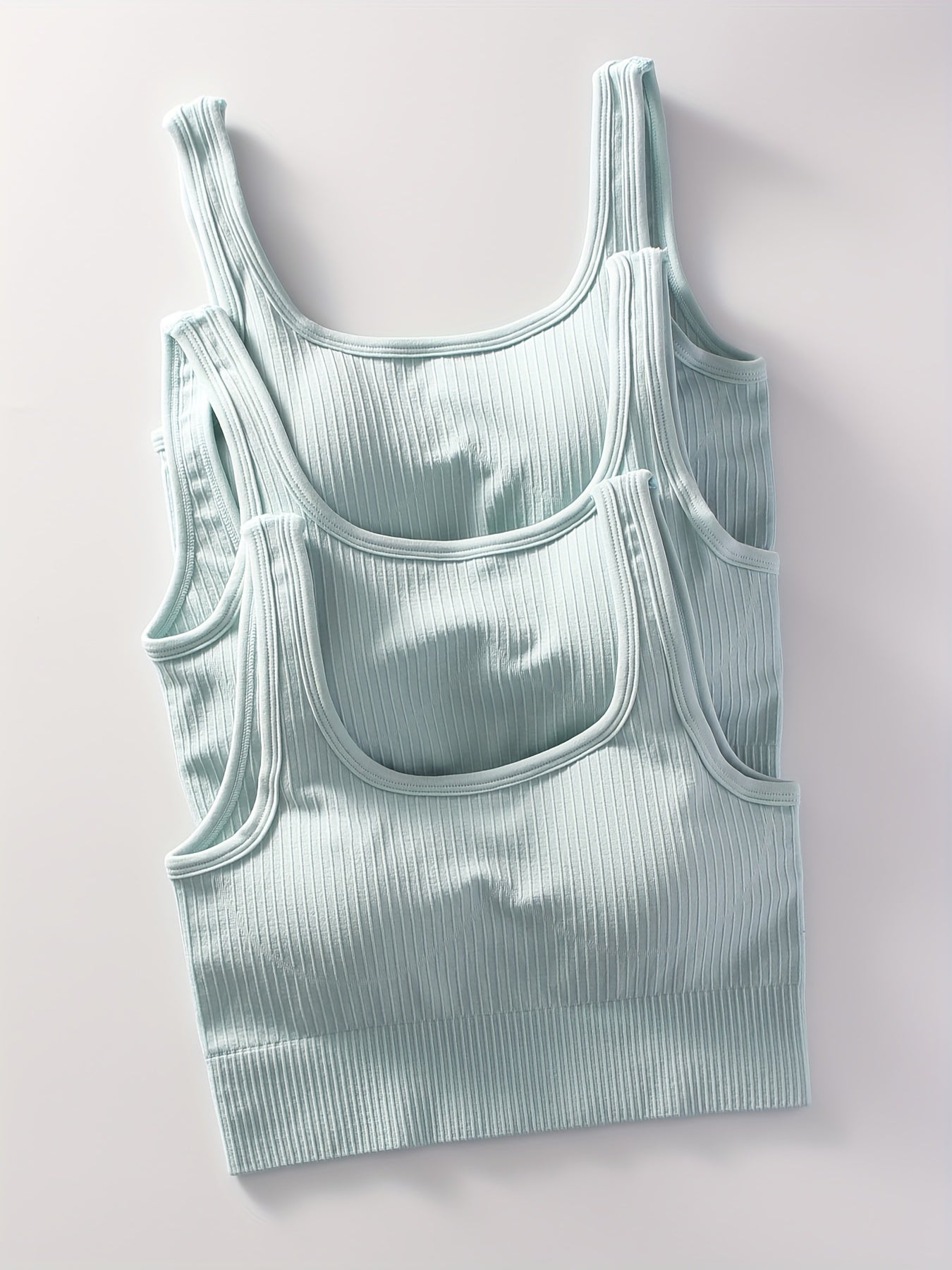3pcs Women's Seamless Gym Yoga Sports Bras Comfortable Running Tank Tops