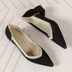 Women's Chunky Heel Breathable Work Shoes