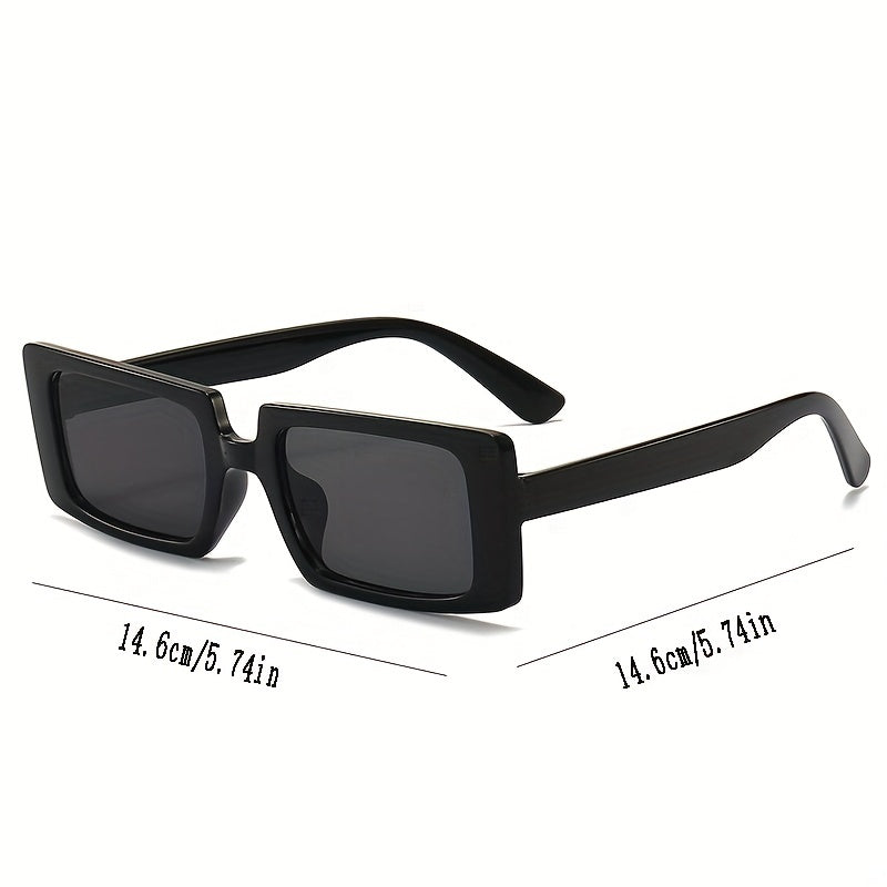 Y2K Rectangle Sunglasses Hiphop Jelly Glasses UV400