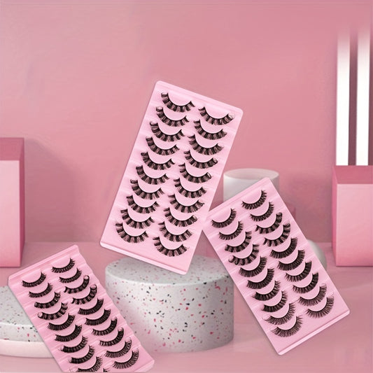 1pc DD Curling Volume False Eyelashes With Mini Glue And Tweesers