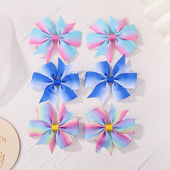 2pcs Bow Hair Clip Ponytail Clip Baby Girls Hair Accessories Set