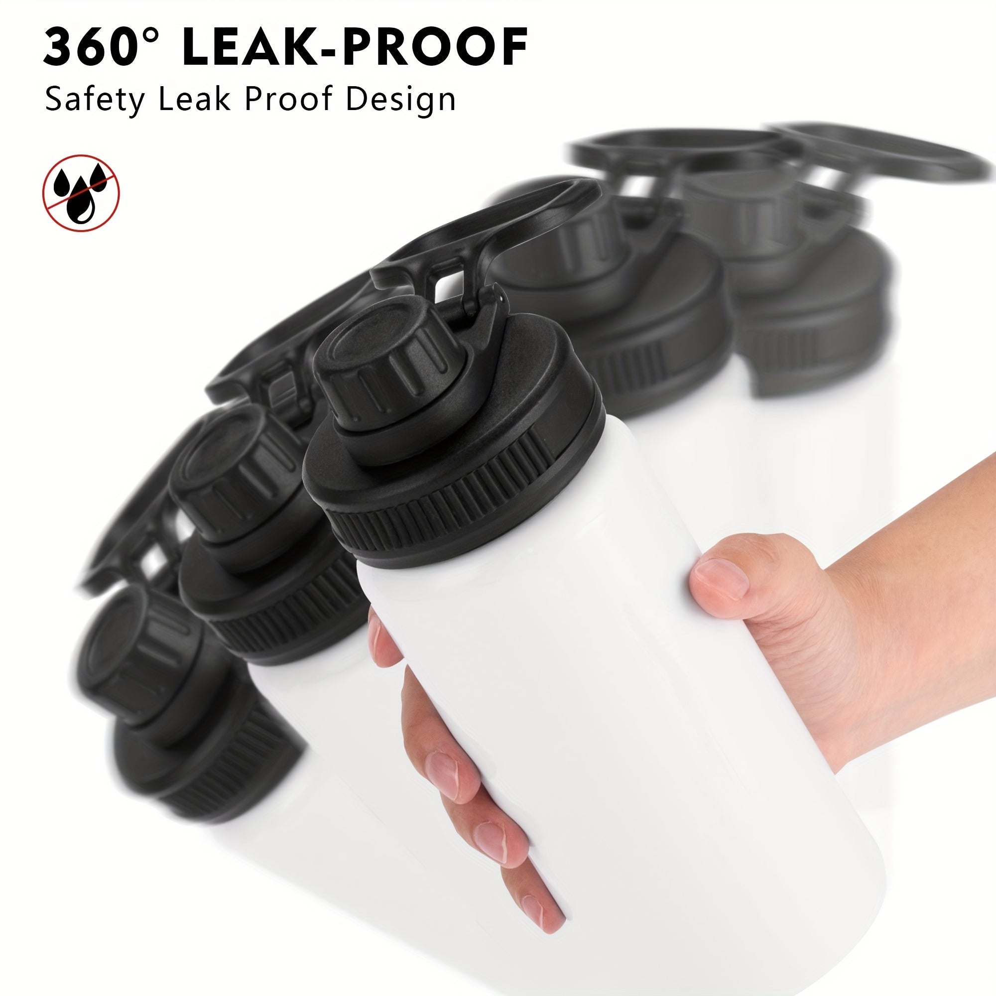 6pcs 304 Stainless Steel Water Bottle Set Leakproof Portable Water Cup