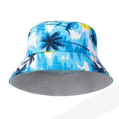 Graffiti Print Cotton Bucket Hat Hip Hop Basin Hat Outdoor Sunscreen Travel