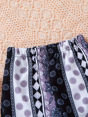 Toddler Girls Striped Polka Dot Flare Pants Elastic Waist Casual Trousers