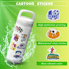 50pcs Football Star Team Graffiti Stickers Waterproof Decor