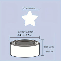 500 Colorful Star Stickers Roll, Self-Adhesive Seal Decorative Stickers