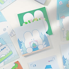90pcs Rabbit Sticky Notes Student Square Small Sticky...