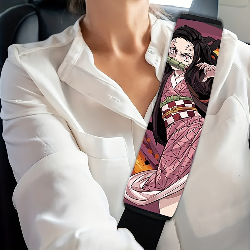 Anime Car Seat Belt Cover Breathable Shoulder Pad Interior Protection
