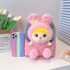 Kids Backpack with Removable Bunny for 3-8 Year Olds