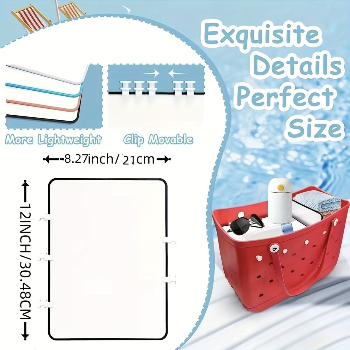 Bag Divider Tray Plastic Beach Bag Accessories